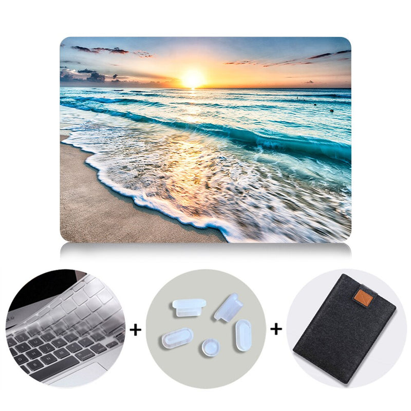 Case For Macbook Pro Retina 13 15 With Touch Bar Hard Cover For mac book Air 11 13.3 new 12 inch Scenery Print Laptop Sleeve