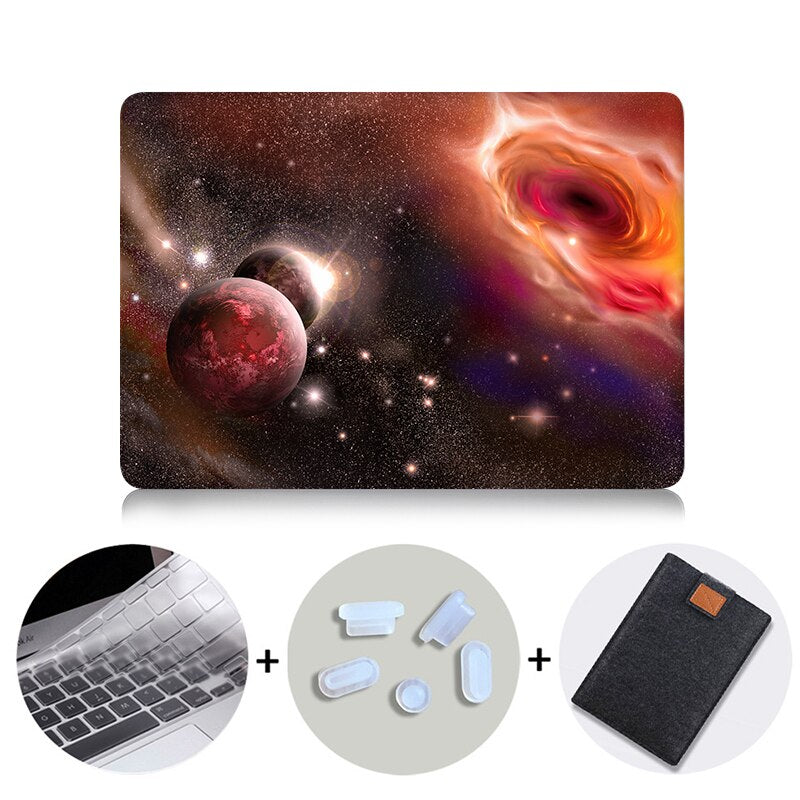 Case For Macbook Pro Retina 13 15 With Touch Bar Hard Cover For mac book Air 11 13.3 new 12 inch Scenery Print Laptop Sleeve