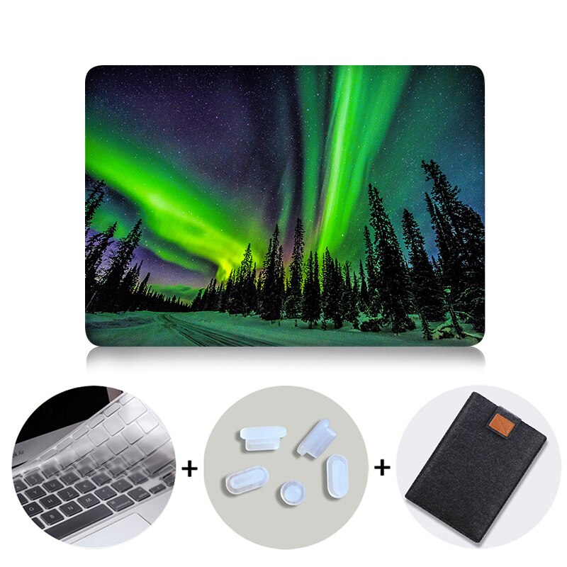 Case For Macbook Pro Retina 13 15 With Touch Bar Hard Cover For mac book Air 11 13.3 new 12 inch Scenery Print Laptop Sleeve