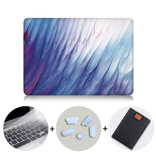 Watercolor Laptop Bag Case For Macbook Air Pro Retina 11 12 13 15 inch With Touch Bar funda Laptop Sleeve + Keyboard Cover
