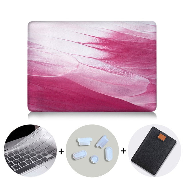 Watercolor Laptop Bag Case For Macbook Air Pro Retina 11 12 13 15 inch With Touch Bar funda Laptop Sleeve + Keyboard Cover