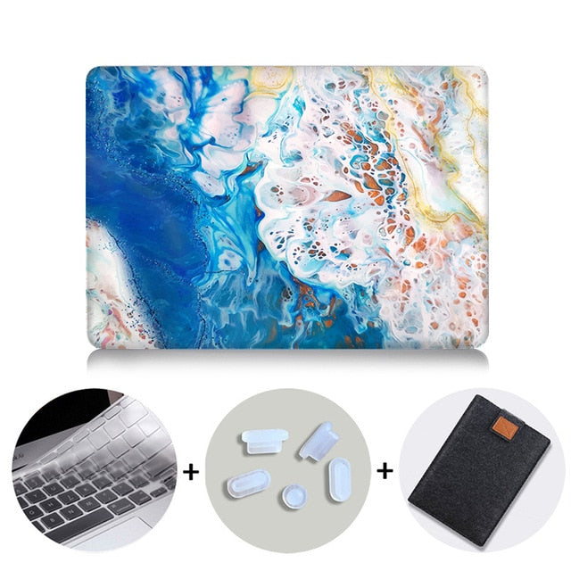 Laptop Case For Macbook Air 13 Marble Cover for Mac book Air Pro Retina 11 12 13 15 inch Touch Bar 2019 Laptop Bag Sleeve