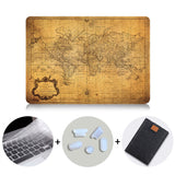 Retro World Map Case For Macbook Air 11 13 Pro Retina 13 15 With Touch Bar Cover for Mac book 12 inch Pro 13.3 Laptop Bag