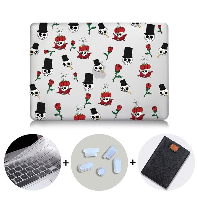 Cute Cartoon Case For Macbook Air 11 13 Pro 13 15 Touch Bar Crystal Cover for mac book 12 inch Retina 13.3 Laptop Bag Sleeve