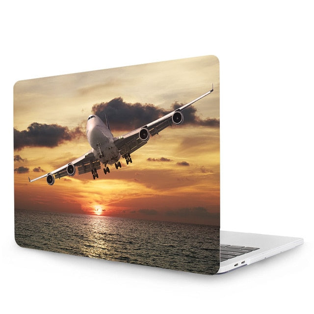 Painted Crystal Case For Macbook Pro 13 15 Touch Bar A1989 A1990 A1706 A1707 A1708 For New Macbook Air 13 Case 2018 A1932